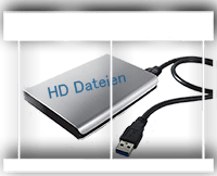 Festplatte mit HD Dateien zum VHS Kassetten digitalisieren